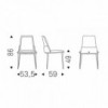 Silla Belinda ML de Cattelan Italia. Silla de diseño moderno para comedor.