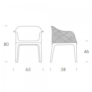 Sillón Gilda Élite de Tonin casa. Muebles modernos de hogar.