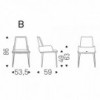 Silla Belinda ML brazos de Cattelan Italia. Silla de madera para comedor.