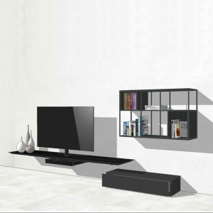 Moderna consola multimedia Connect para salón de Extendo.