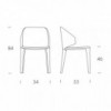 Silla Glam Madera de Tonin casa. Muebles modernos de hogar.