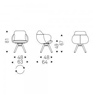 Silla Bombé de Cattelan Italia. Sillas tapizadas. Sillas para comedor.