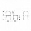 Silla Chris de Cattelan Italia. Silla de madera para comedor. Sillas modernas.