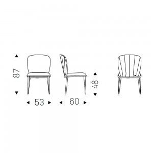 Silla Chrishell ML de Cattelan Italia. Sillas tapizadsa. Sillas de comedor.