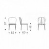 Silla Chrishell ML de Cattelan Italia. Sillas tapizadsa. Sillas de comedor.