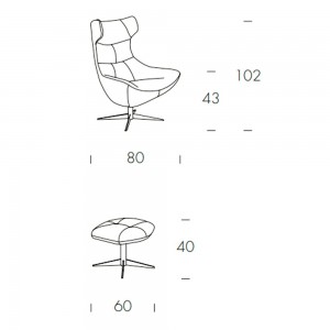 Sillón Dolce Vita de Tonin casa. Muebles modernos de hogar.