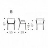 Silla Isabel ml alta sin brazosde Cattelan Italia. Sillas de diseño moderno.