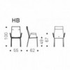 Silla Isabel ML Alta Brazosde Cattelan Italia. Sillas  de diseño moderno.