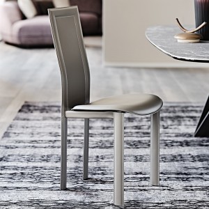 Silla Lara de Cattelan Italia. Sillas tapizada en cuero. Sillas de diseño.