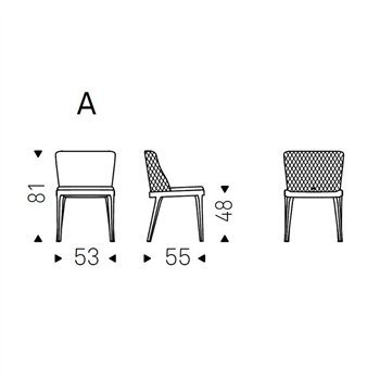Silla Magda Couture de Cattelan Italia. Silla con brazos. Sillas capitoneadas.