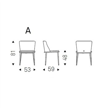 Silla Magda ML de Cattelan Italia. Silla con brazos. Sillas de comedor.