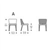 Silla Magda ML Couture de Cattelan Italia. Silla con brazos. Sillas tapizadas.