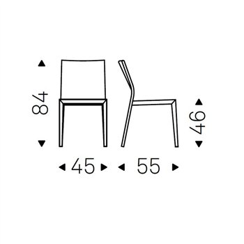 Silla Margot Italia de Cattelan. Sillas de diseño italiano. Sillas de comedor.