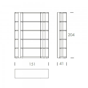 Librería Sintesi de Tonin Casa. Muebles modernos italianos.