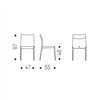 Silla Norma ML de Cattelan Italia. Silla de acero. Sillas de comedor.