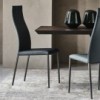 Silla Norma ML Couture de Cattelan Italia. Silla de acero. Sillas de diseño.