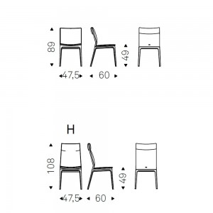 Silla Sofia de Cattelan Italia. Sillas diseño. Sillas modernas de comedor.