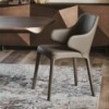 Silla Wanda de Cattelan Italia. Silla de acero tapizada. Sillas modernas.
