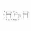 Silla Zuleika de Cattelan Italia. Silla de acero tapizada. Sillas de diseño.