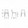 Silla Wilma de Cattelan Italia. Silla de acero tapizada. Sillas de diseño.