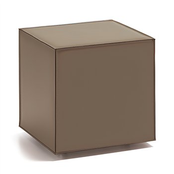 Pouf Kubo de Cattelan Italia. Poufs tapizados en cuero. Poufs modernos.