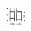 Taburete Alessio de Cattelan Italia. Muebles modernos italianos. Taburetes cuero.