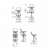 Taburete Axel de Cattelan Italia. Taburete tapizado. Tabureters de diseño.