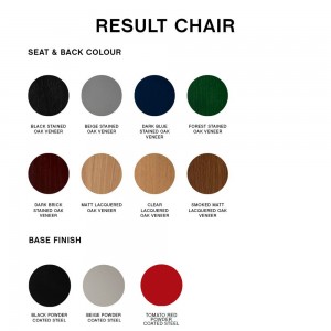 Silla Result Chair de madera con patas de acero de HAY ideal para espacios interiores.