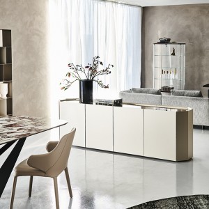 Aparador Chelsea de Cattelan Italia. Versión titanio.