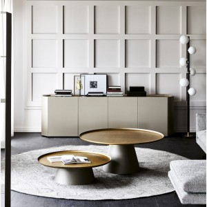 Aparador Chelsea de Cattelan Italia. Versión titanio.