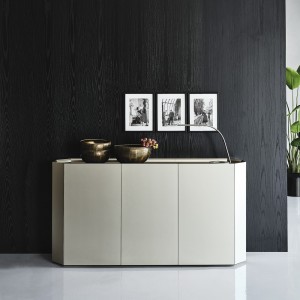 Aparador Chelsea de Cattelan Italia. Versión titanio.