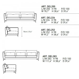 Sofá Eliot de Alivar. Muebles modernos italianos.