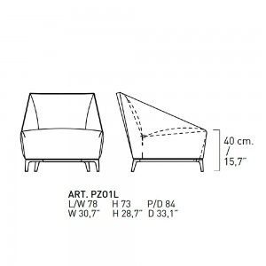 Butaca Zoe Madera de Alivar. Muebles modernos italianos.