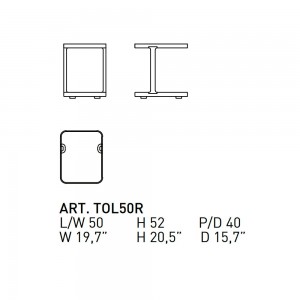 Mesita auxiliar Toledo de Alivar. Muebles modernos italianos. Mesas de diseño exclusivo.