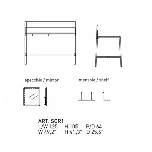 Escritorio Scribe de Alivar. Muebles modernos italianos. Mobiliario de diseño.