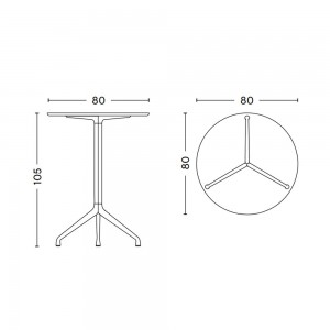Mesa alta AAT 20 Hay. Mesa alta de diseño minimalista ideal para interior.