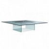 Mesa centro Carrè de Cattelan Italia. Mesa auxiliar de cristal para salón.