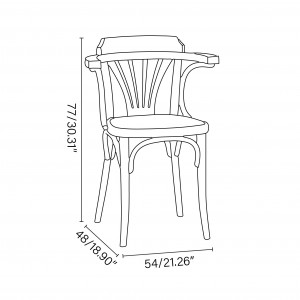 Sillón 024 madera de Ton. Sillones de restaurantes, para variados interiores.