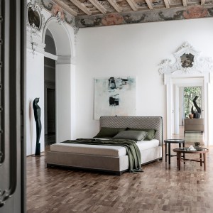 Cama Bali de Alivar. Muebles modernos italianos. Mobiliario de diseño elegante.