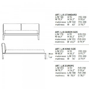 Cama Join de Alivar. Muebles modernos italianos. Mobiliario de diseño elegante.
