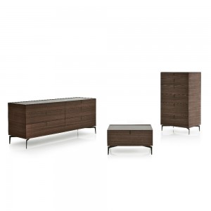 Mesita de noche Meridien de Alivar. Muebles modernos italianos. Mobiliario de diseño elegante.