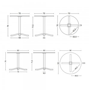 Mesa Pastis Hay. Diseño moderno e Ideal para comedor, salón o restaurantes.