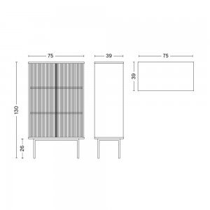 Aparador Colour Cabinet Tall de Hay. Diseño moderno ideal para salones.