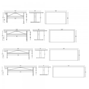 Mesa Passerelle Madera de Hay. Mesas modernas originales de estilo Nórdico.
