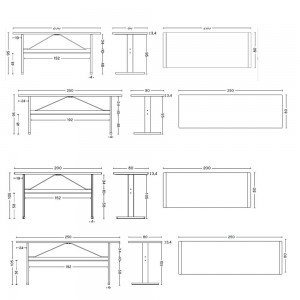 Mesa alta Passerelle Madera Hay. Mesas modernas originales estilo Nórdico.