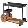 Carrito Brandy de Cattelan Italia. Carrito en acero con estantes de madera.