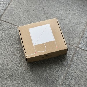 Lámpara sobremesa Paper Cube Hay. Iluminación para espacios interiores.