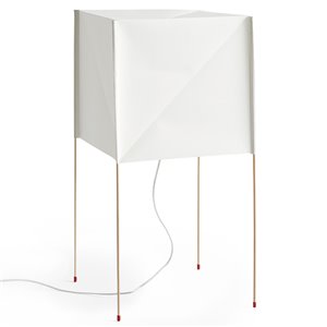 Lámpara pie Paper Cube Hay. Iluminación elegante para espacios interiores.