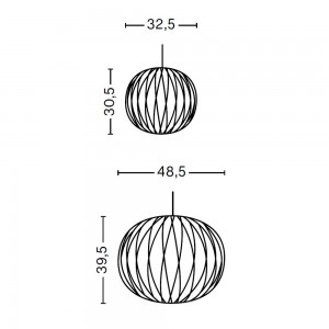 Lámpara suspensión Nelson Ball Crisscross Bubble Hay. Lámparas para salón.