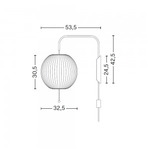 Lámpara pared Nelson Ball Sconce Hay. Lámparas de diseño para salón.